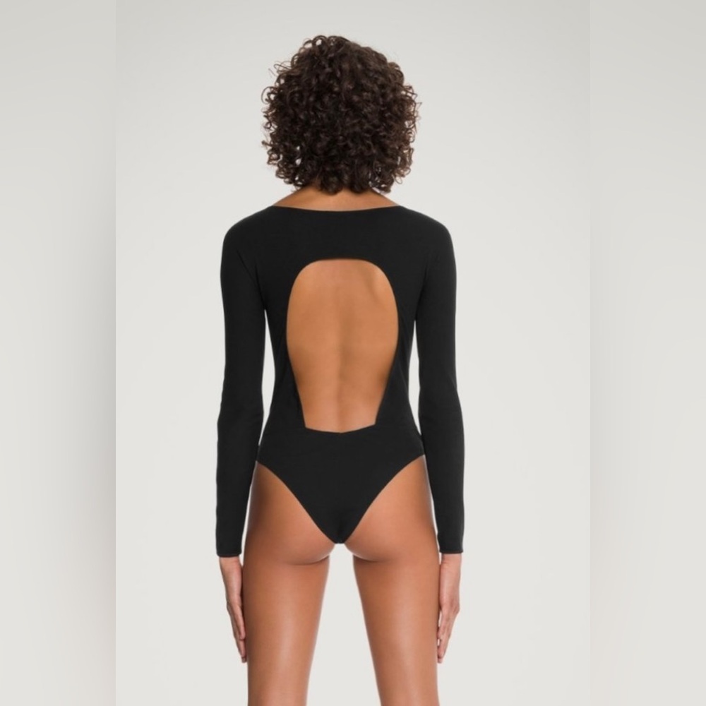 Wolford Black Open-Back Bodysuit
